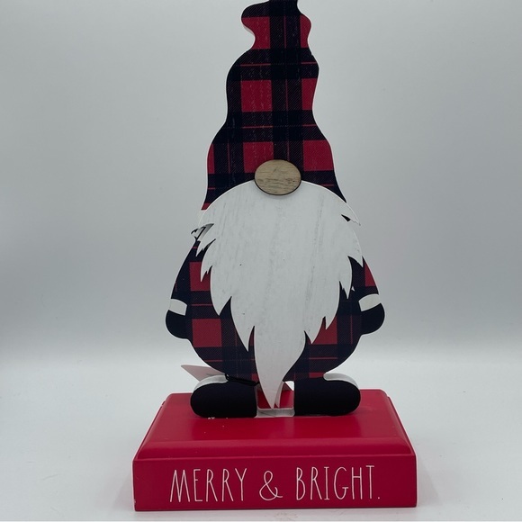 Rae Dunn Other - Rae Dunn Santa Gnome Merry & Bright Christmas Decoration NWOT